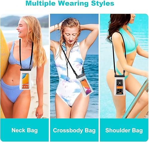 Miniatura 5 de Bolsa impermeable para teléfono de gran capacidad, funda impermeable para iPhone 15 14 Pro Max 13 12 11 X XR 8 Plus Samsung hasta 6.9 pulgadas, IPX8