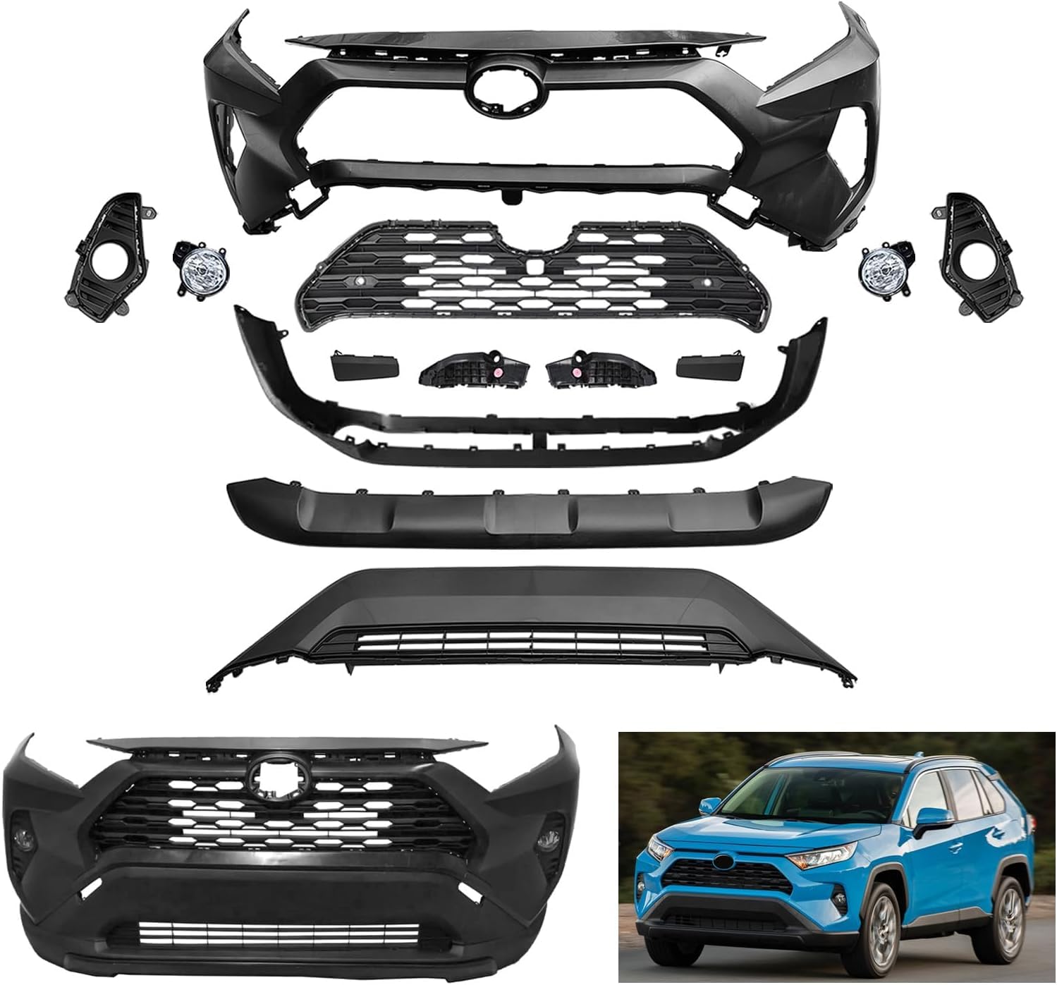 Amazon.com: Front Primed Bumper Kit 52119-0R919,52119-4A916,53112