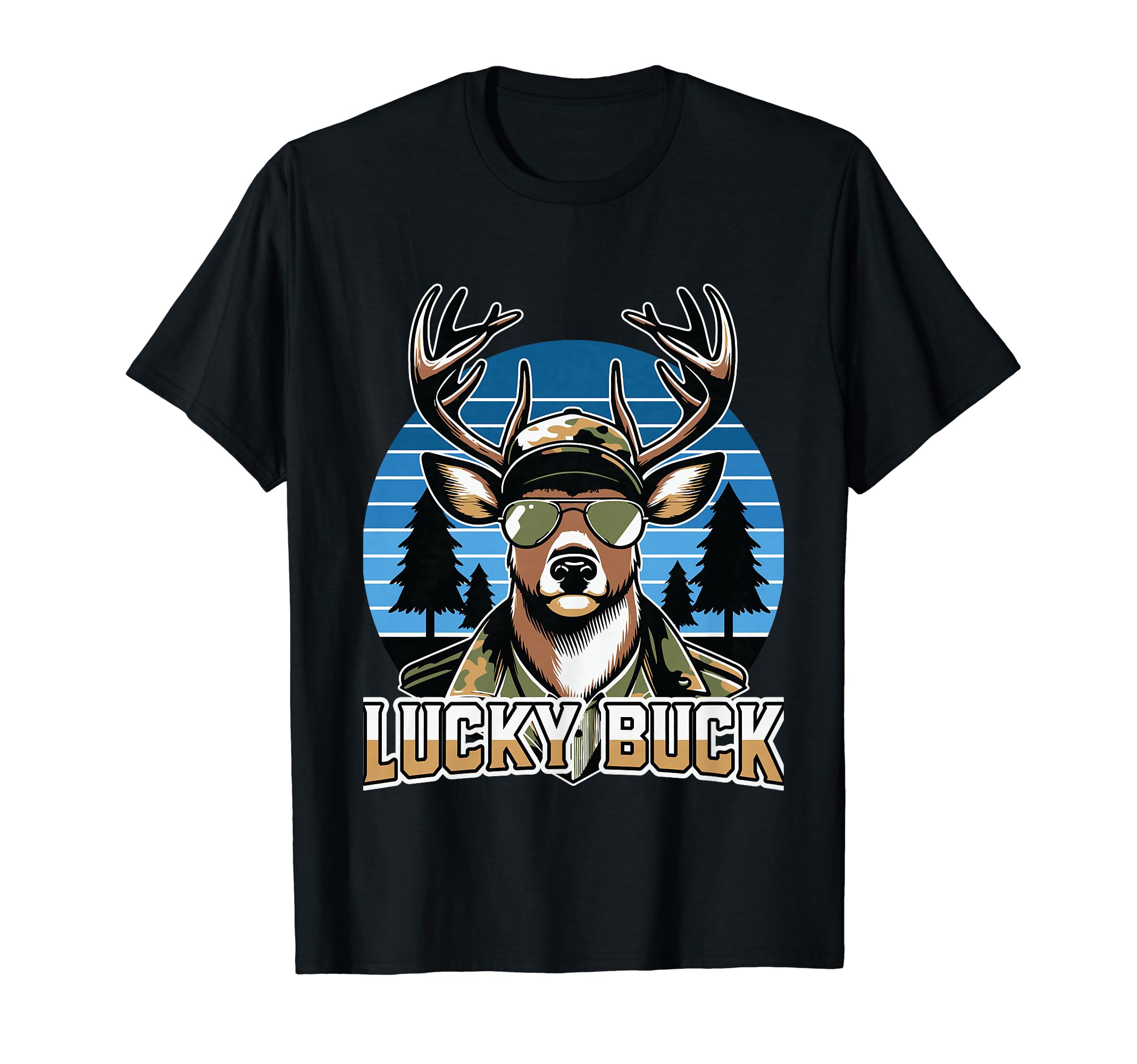 Lucky Buck Deer Hunter T-Shirt