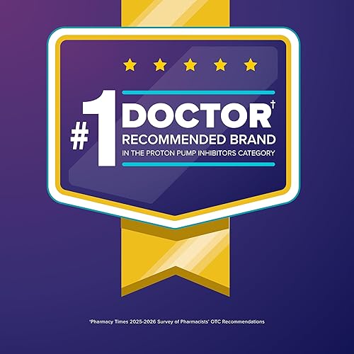 Miniatura 11 de Prilosec OTC, omeprazol liberación retardada 20 mg, reductor de ácido, trata la acidez estomacal frecuente para alivio de 24 horas, todo el día,