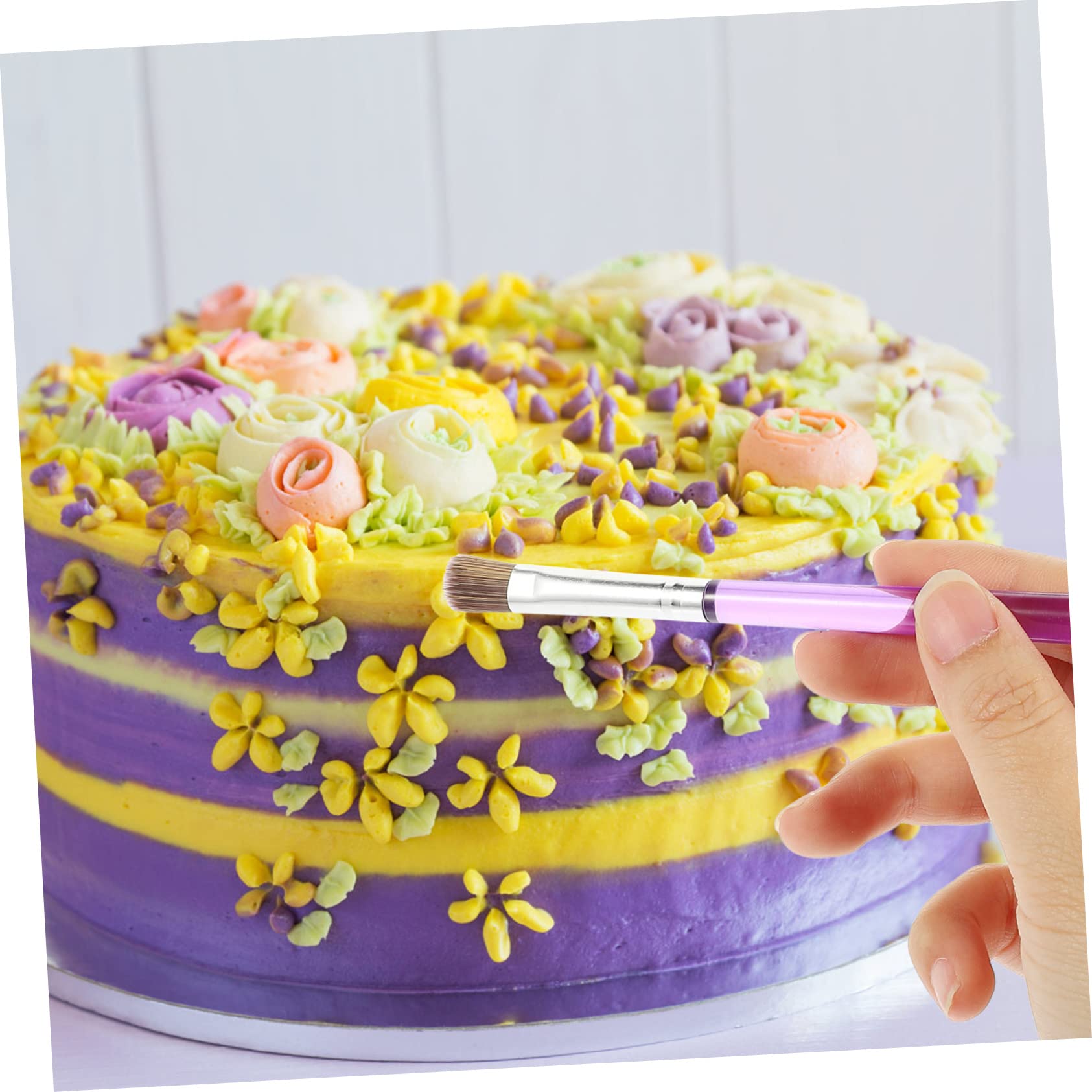 Sewroro 25piezas Pinceles De Decoración De Pasteles para Fondant y Galletas Herramientas De Pintura para Postres Accesorios De Repostería para Detalles Precisos