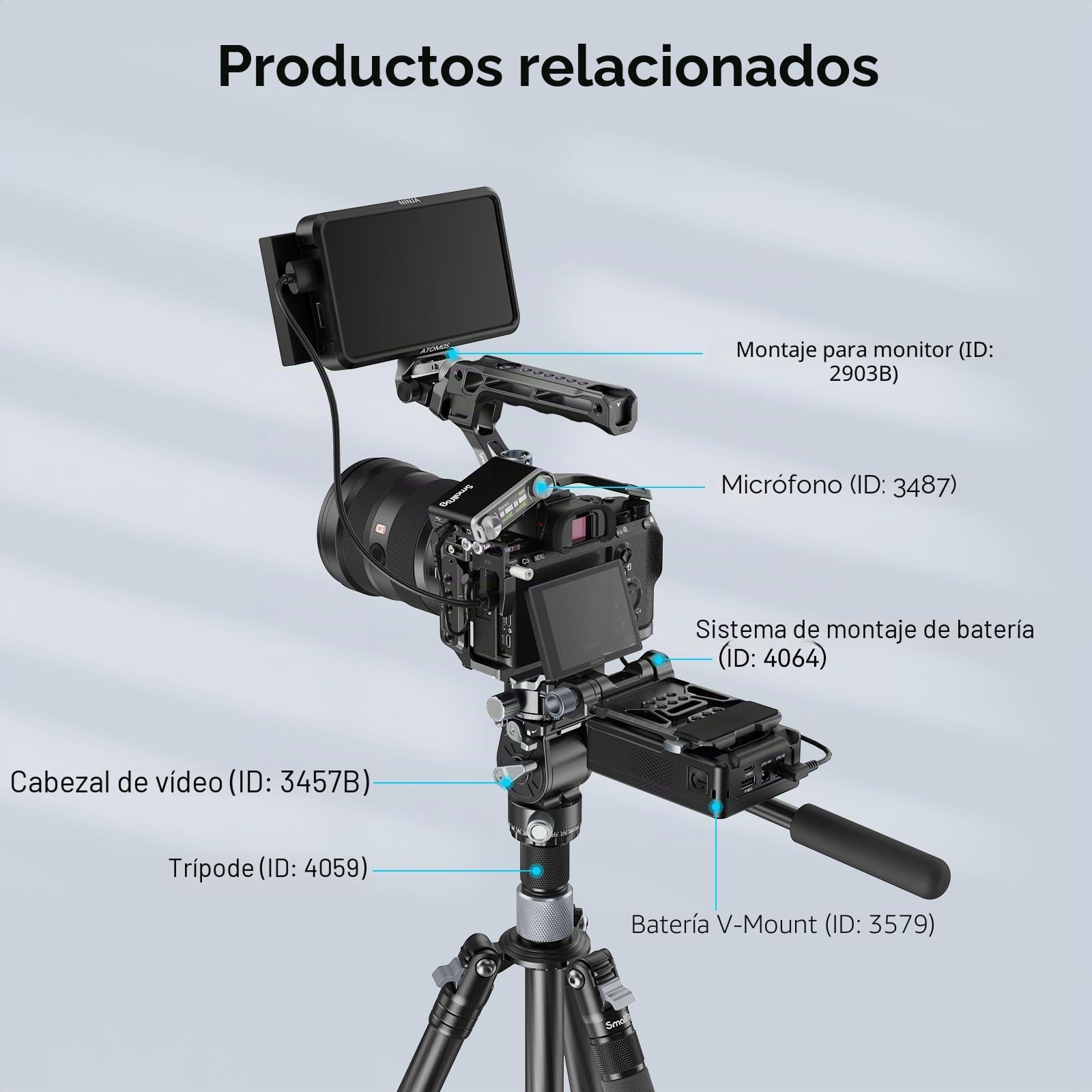 SMALLRIG A7 III / A7R III Kit de Jaula para Cámara para Sony Alpha 7 III / Alpha 7R III, Jaula Completa con Top Handle para ARRI y Cable Clmap, Zapata incorporada y NATO Rail - 4198