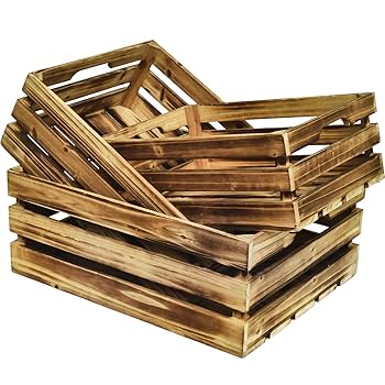 Amazon.com: EMAX HOME Wooden Crates Set of 3 - Large Rustic