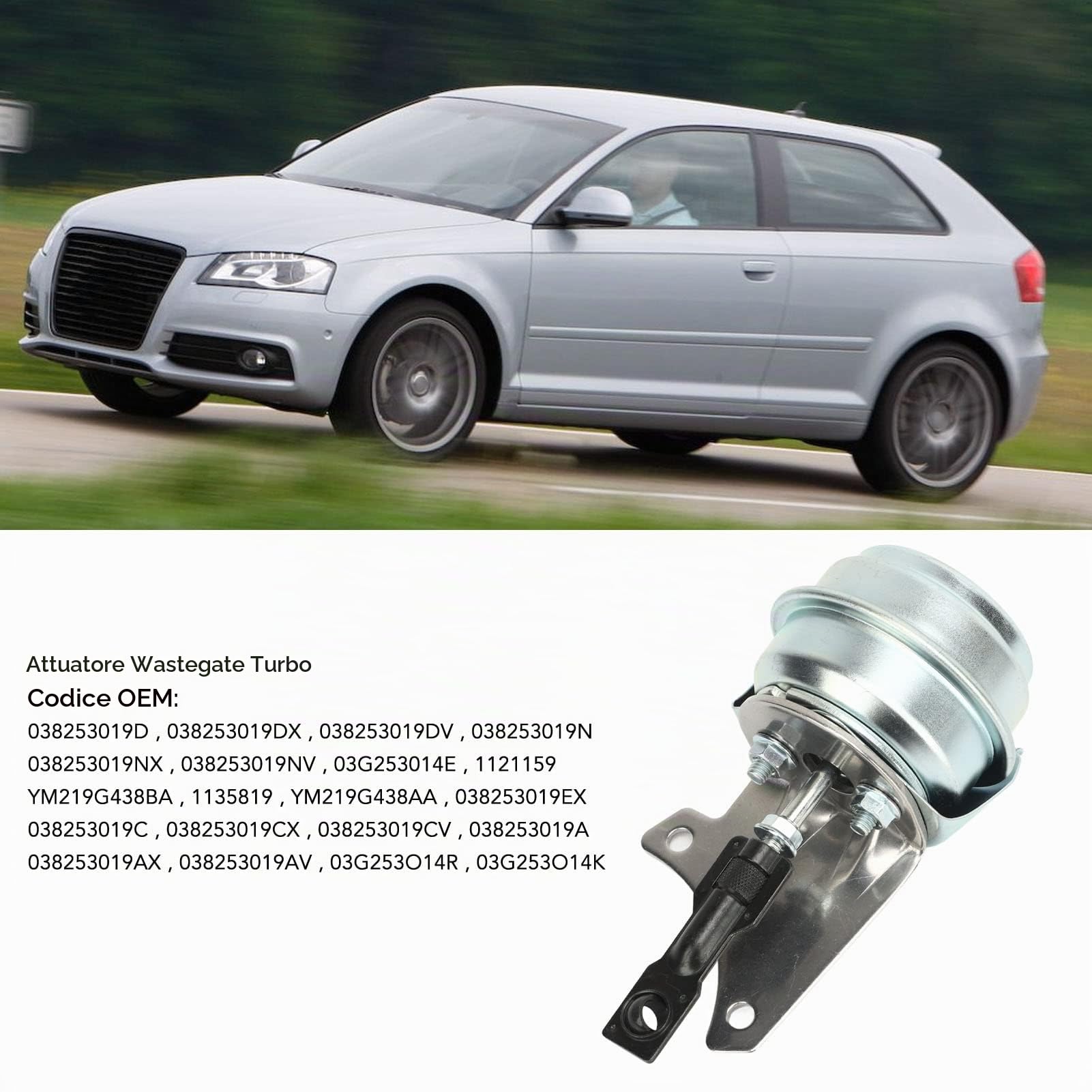 Attuatore Turbo Wastegate Prestazioni Robuste e Stabili Ad Alta sensibilità per 1.9 TDI Kit Turbocompressore Completo Turbo, con Attuatore Wastegate