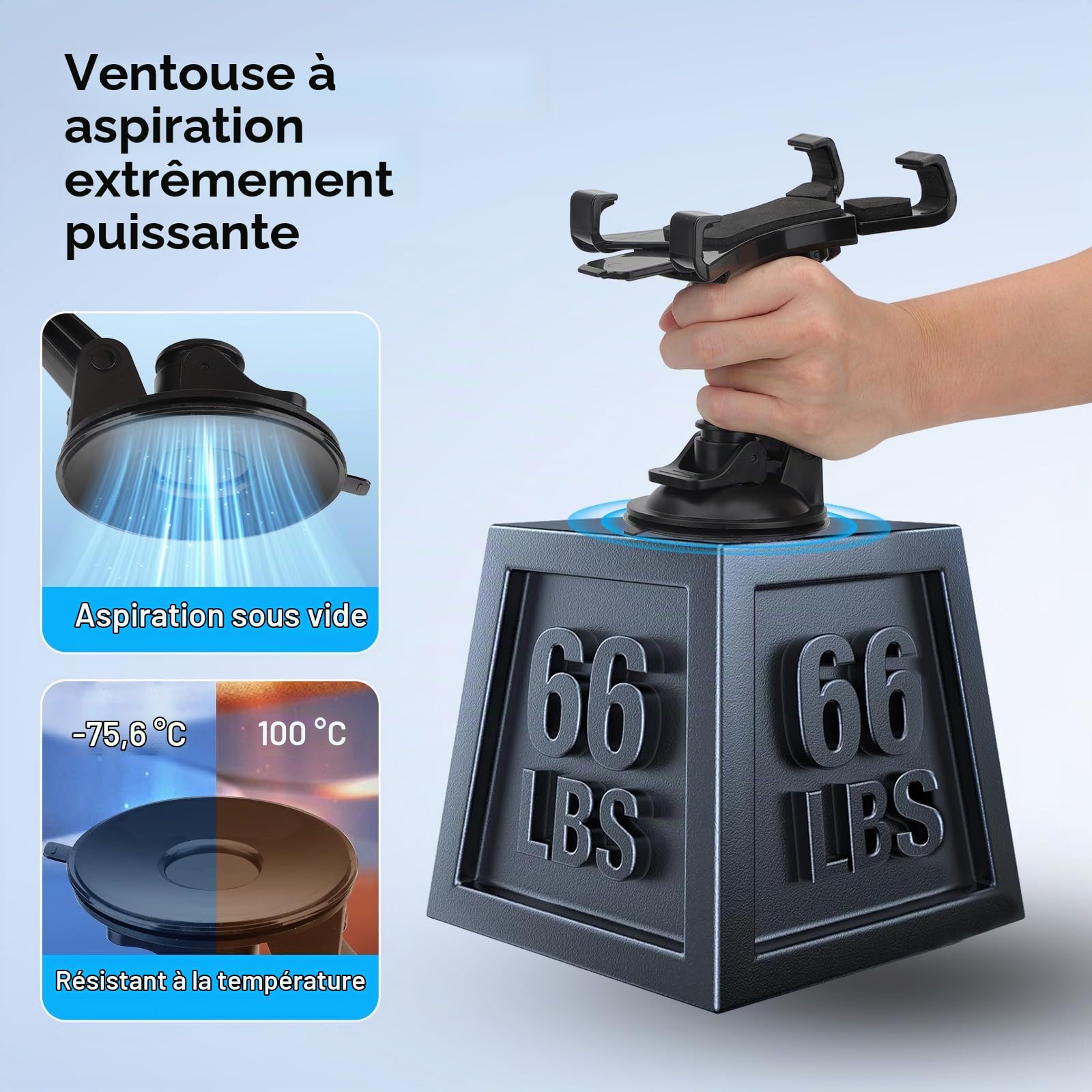 EEEKit Support de Tablette pour Voiture, 360 degrés Support de iPad avec Ventouse pour Tablettes de 7 à 10,5 Pouces