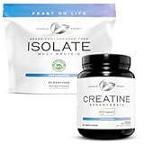 Creatine + Isolate Bundle: 1 Creatine Powder (Unflavored, 2lb) + 1 Whey Protein Isolate (Unflavored, 2lb) | Premium Supplements, Vegetarian, Gluten Free