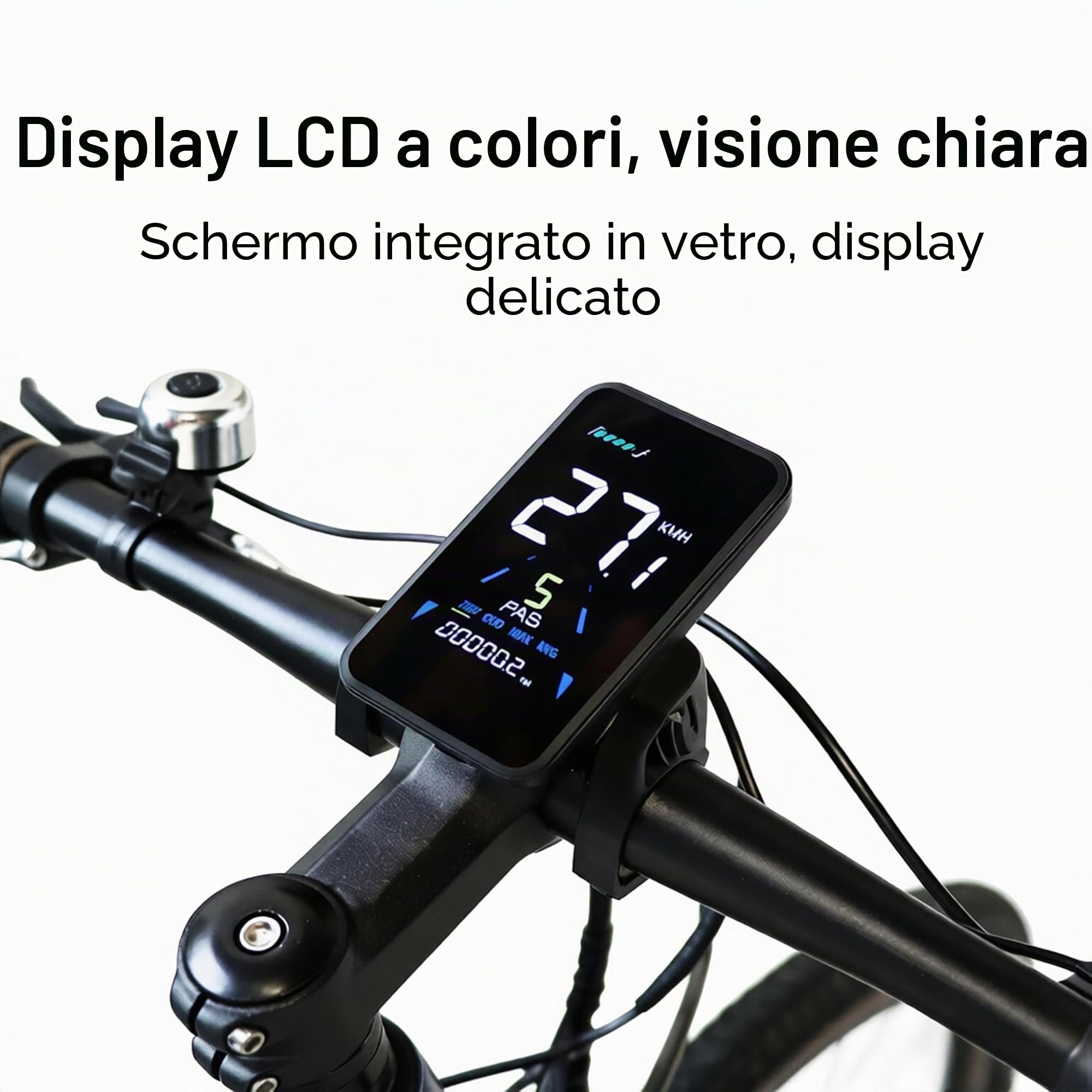 Schermi di visualizzazione LCD per bici elettrica NC-81F Impermeabile Dashboard Computer Pannello bici elettrica Cruscotto Mountain Bike Computer Velocità Cadenza Monitor