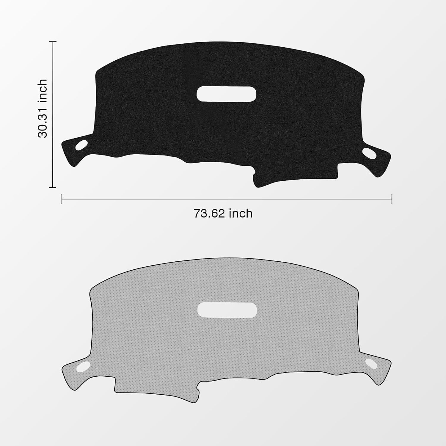 KUST Black Dash Cover for Dodge Caravan/Grand Caravan/Chrysler Town Country 2001-2007 (Without Raised Display w/o Sensor) Polyester Dashboard Cover Non-Slip Car Accessories No Glare