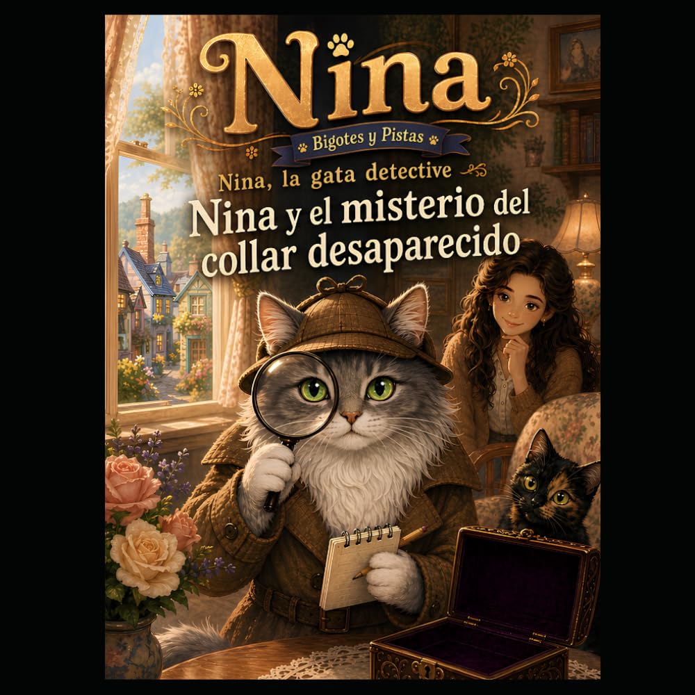 Nina y el Misterio del Collar Desaparecido: Whiskers & Clues: Una acogedora historia de detectives felinos para niños de 4 a 9 años (Bigotes y Pistas: Nina, la Gata Detective)