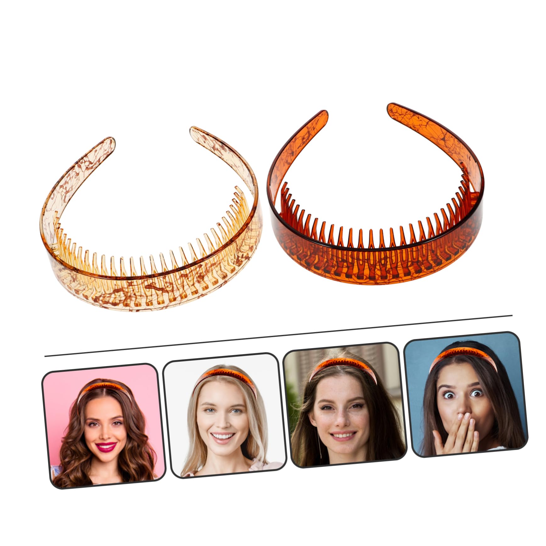 8pezzi Cerchietto Antiscivolo Per Donna Fascia Larga Per Acconciature Accessorio Per Trucco e Sport Per Eventi All Aperto e Uso Quotidiano