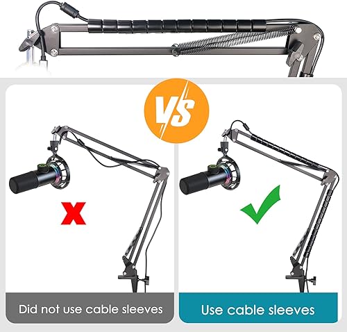 Miniatura 4 de Brazo de micrófono con gestión de cables  Soporte de micrófono de tijera ajustable compatible con Fifine K669BK670K683AK658K688, AmpliGame A6VA8,