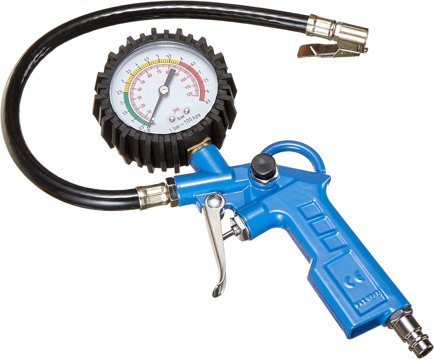 Pistola Gonfiaggio Con Manometro - Attacco Rapido Per Pneumatici E Palle, 6 Bar - Foto 5