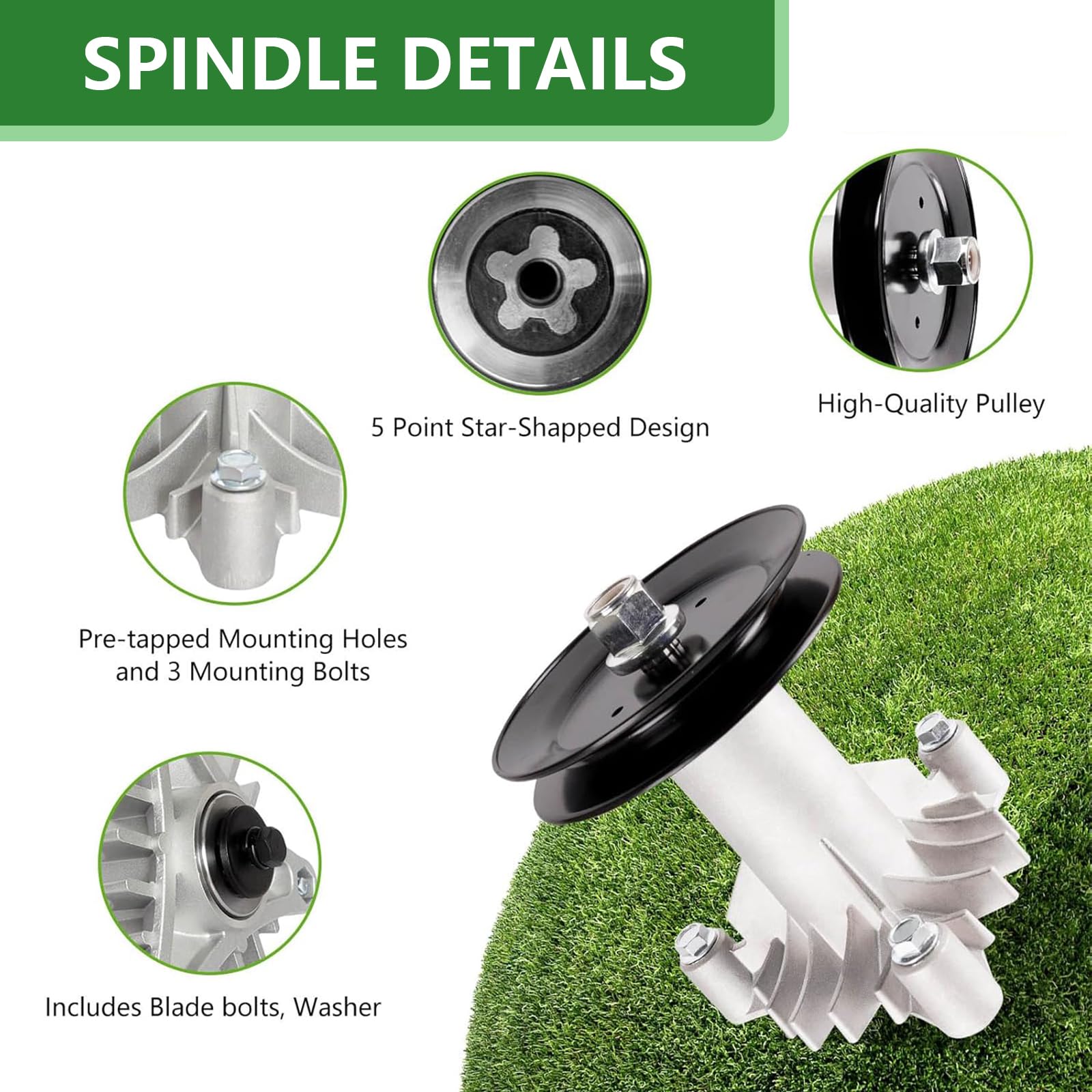 Puleggia Mandrino Da 2 Pezzi Per Husqvarna AYP Italia - Foto 10