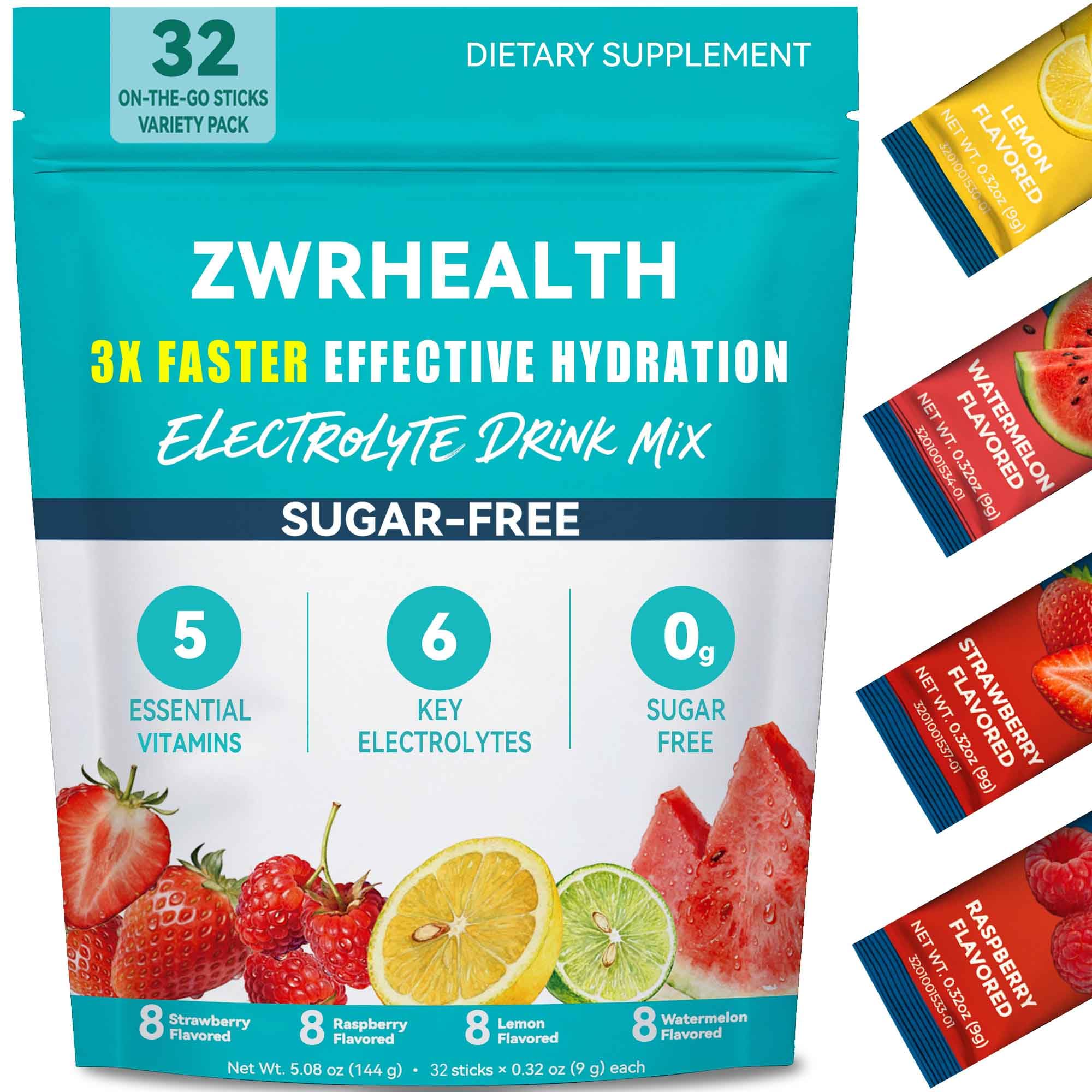 Electrolytes Powder Packets, Sugar Free Hydration Packets, 4 Flavors Liquid Daily IV Electrolyte Drink Mix, Instantly Hydrating & Party Recovery with 6 Electrolytes & 5 Vitamins, 16 Servings — Amazon image 11