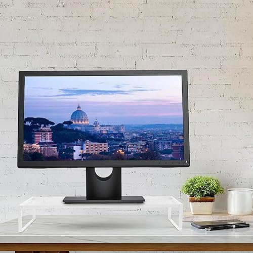 Miniatura 7 de Ergonomic Computer Monitor Riser Stand Desk Organizer Laptop Stand Height for Home Office Dorm with Under-platform Storage Space