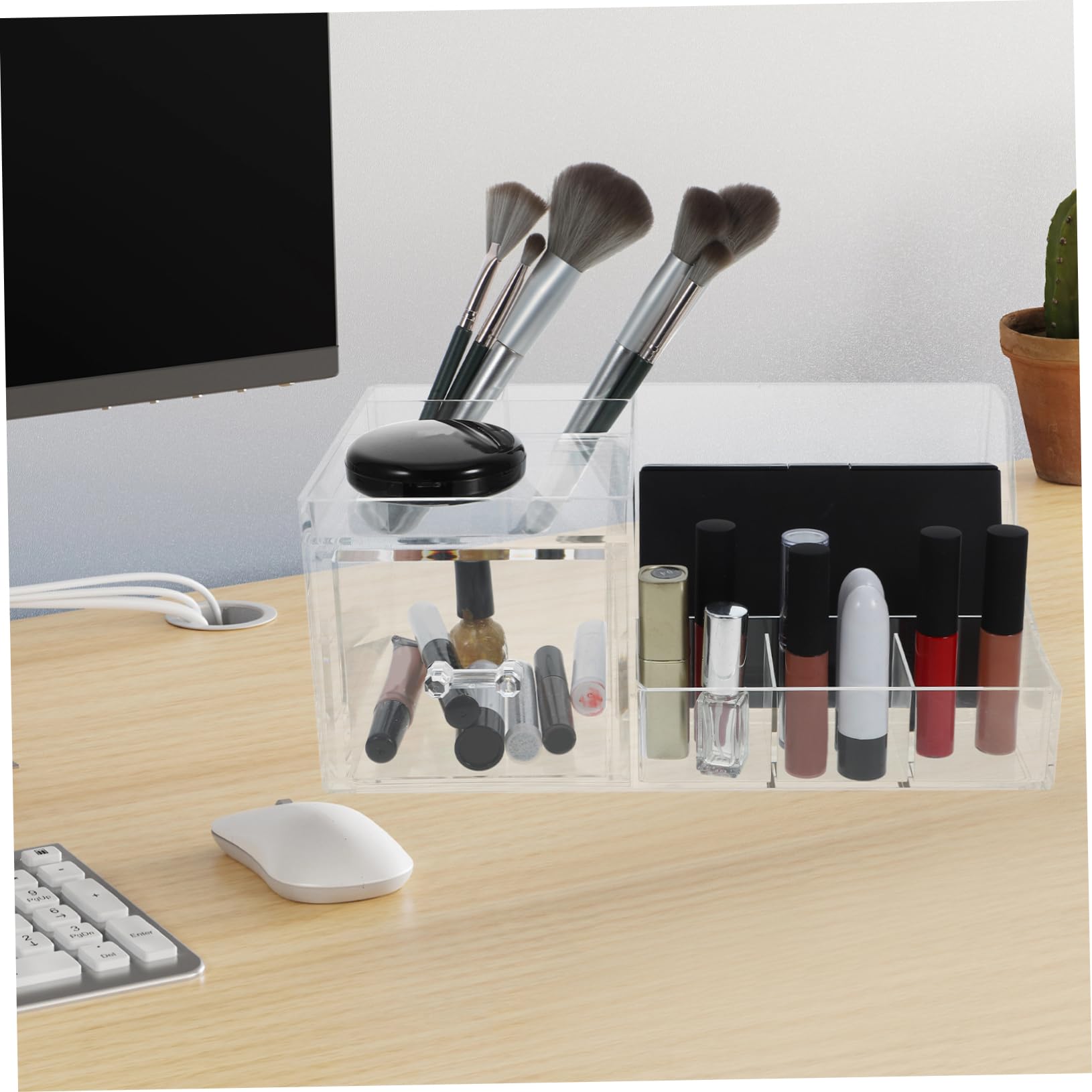 Mikinona Kosmetik Organizer mit Mehreren Schubladen aus Ps Platzsparend und Übersichtlich für Schminktisch und Make Up Aufbewahrung | Transparentes Design, für Schminktisch und Schmuck, Schlichtes Stilvolles Format