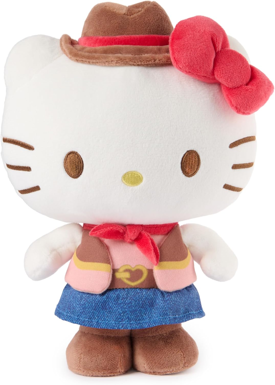 GUND Sanrio Official Hello Kitty Cowgirl Plush, Collectible Plush Toy, Stuffed Animal for Ages 1 and Up, White, 9.5”