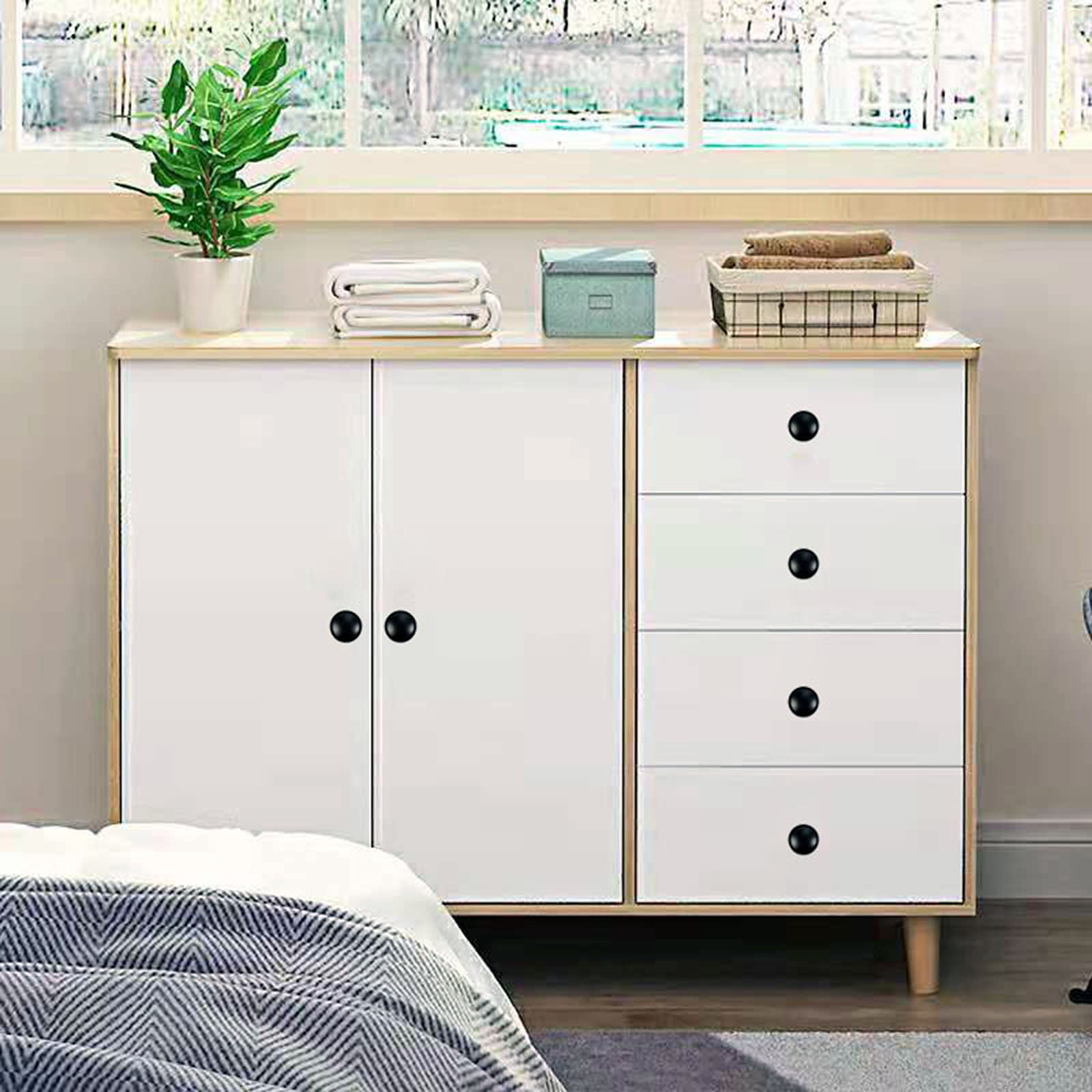 Cabinet Handles Cabinet Knobs Drawer Pulls 20 Pack Kitchen Cabinet Knobs Black Cabinet Knobs Cupboard Door Knobs Drawer Handle Knob Matte Dresser Knobs Kitchen Cupboard Cabinet Drawer Door ( Black)