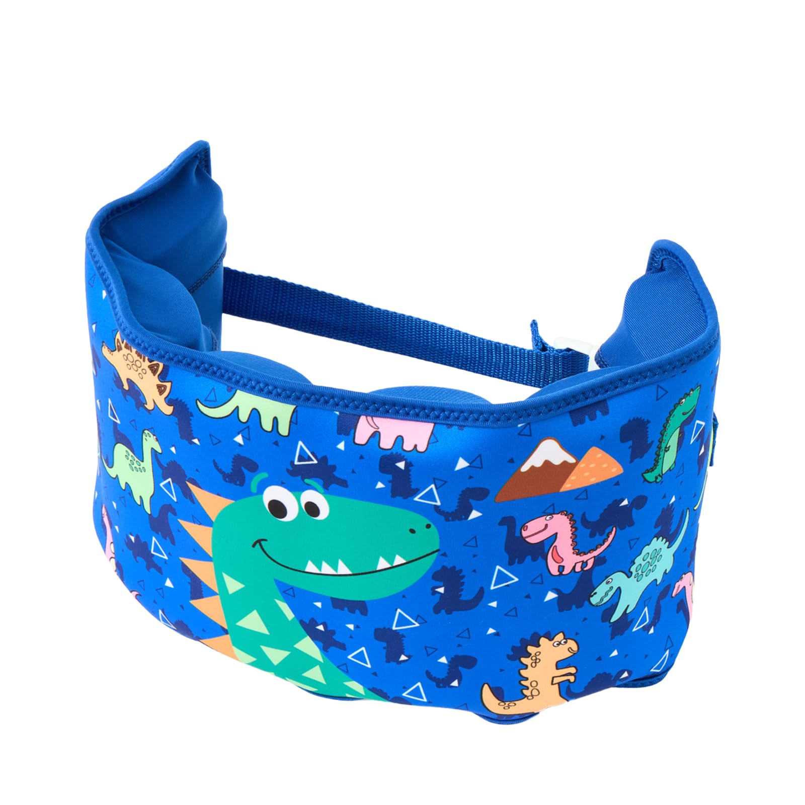 Gogokids Swim Belt for Kids, Adjustable Back Pool Floats for Swimming Training, Toddler Floaties Learn to Swim Equipment for Boys & Girls, Blue Dinosaur
