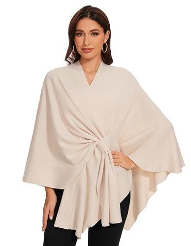 LuckyBelle Cross Front Shawl Wraps for Women Soft Warm Wedding