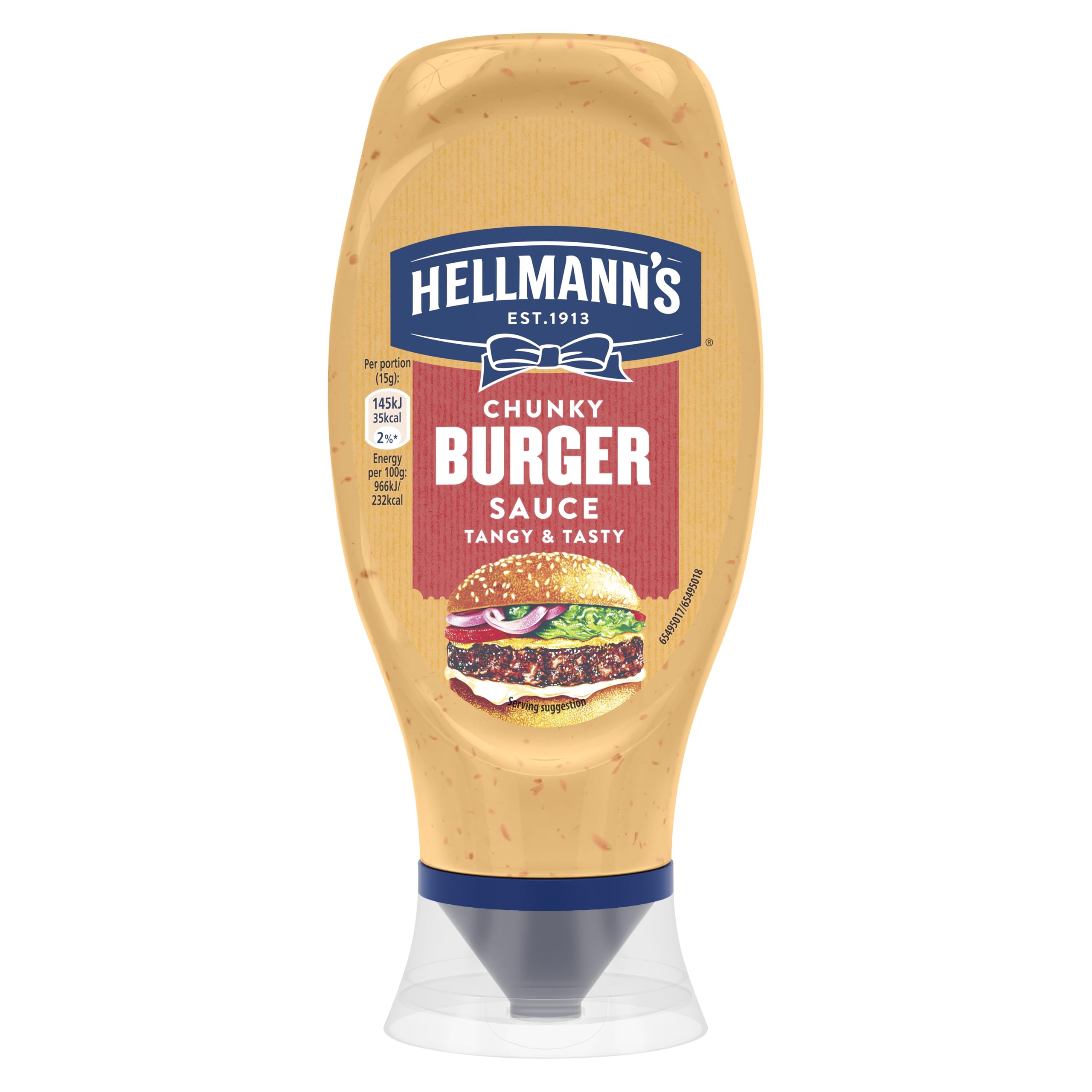 Hellmann's Chunky Burger Sauce for delicious burgers, wraps or chips 430 ml