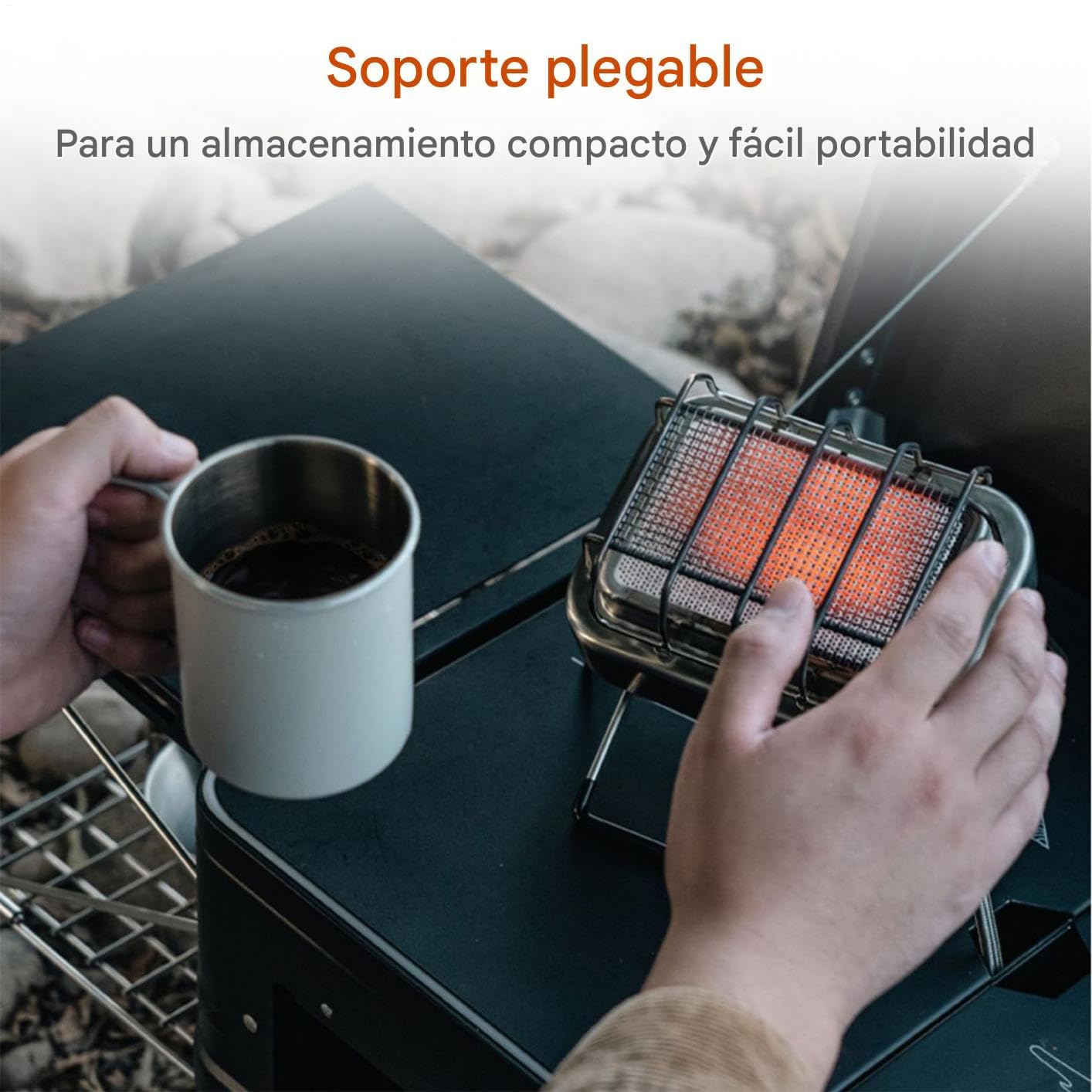 Calefactores De Camping Para Tiendas Estufa de Cocina 2 en 1 de Acero