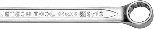 Miniatura 2 de Jetech Llave combinada de 916 pulgadas, llaves de grado industrial con diseño de 12 puntos, desplazamiento de 15 grados, fabricada con acero al