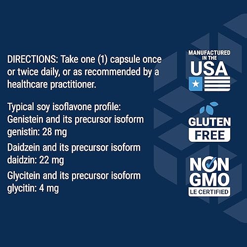 Miniatura 6 de Life Extension Soy Isoflavones, Heart, Bone & Cellular Health Support for Post-menopausal Women, Gluten-Free, Non-GMO, Vegetarian, 30 Capsules