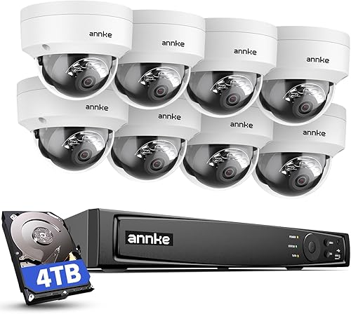 ANNKE Sistema de cámara de seguridad 32 canales 3K Lite AI DVR con detección de humanosvehículos y 28 cámaras CCTV 1080P HD para exteriores IP66