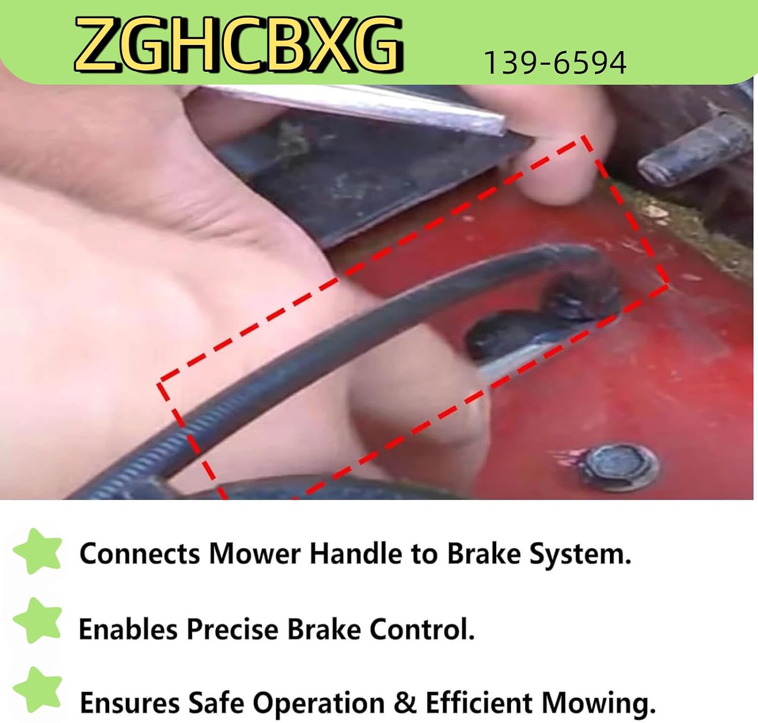 139-6594 Brake Cable, Replacement for Toro Recycler 21462 21464 21465, Fits 22 Inch Walk-Behind Lawn Mowers