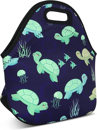 Miniatura 8 de Violet Mist Bolsa lonchera de almuerzo de neopreno, reutilizable, aislante, para escuela, picnic, bolsa de almuerzo, organizador para mujeres,