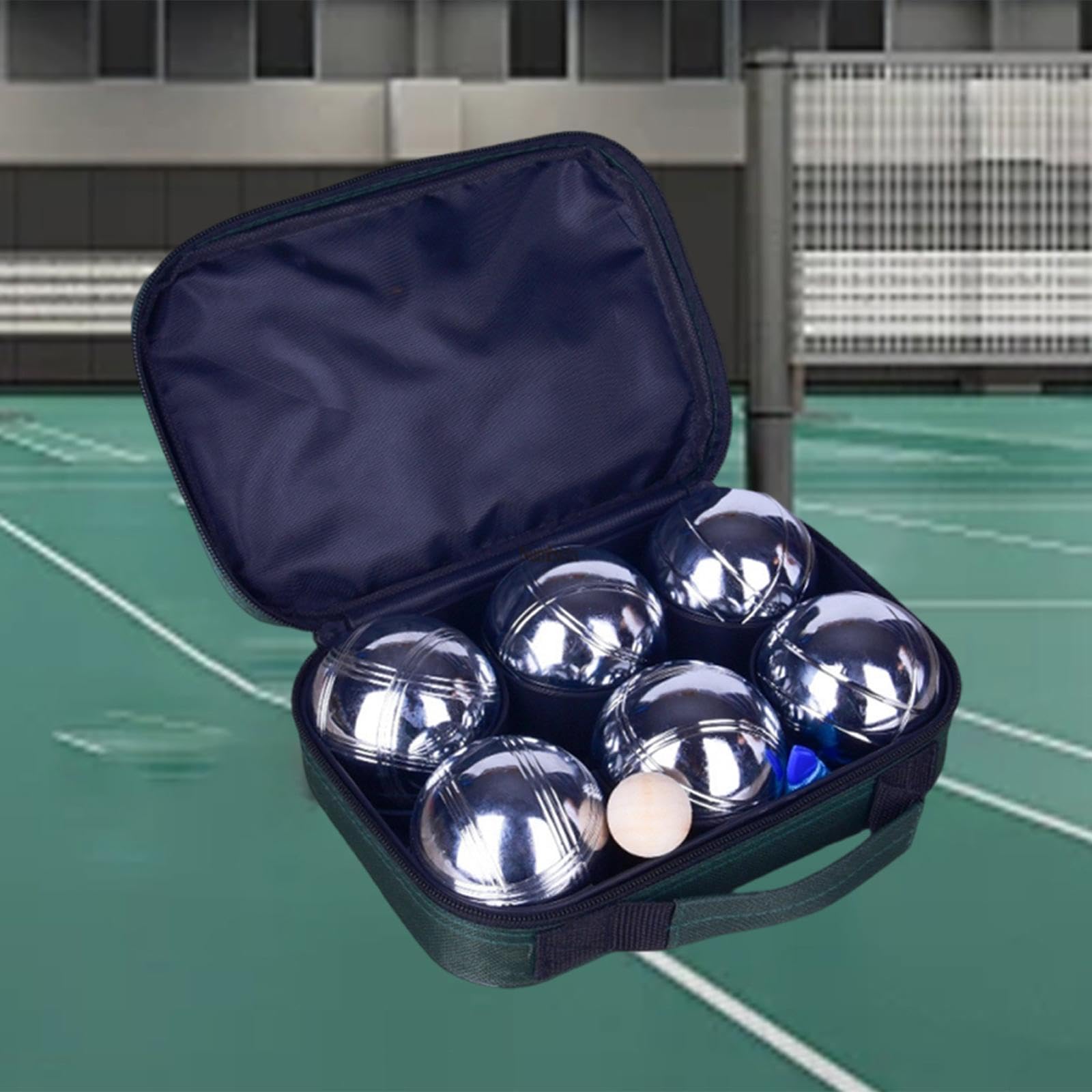 8 Piezas Bocce Bolas Juego Boules con Bolsa Portátil Bolas Metálicas Resistentes para Actividades Recreativas Adecuado para Fiestas Escuela