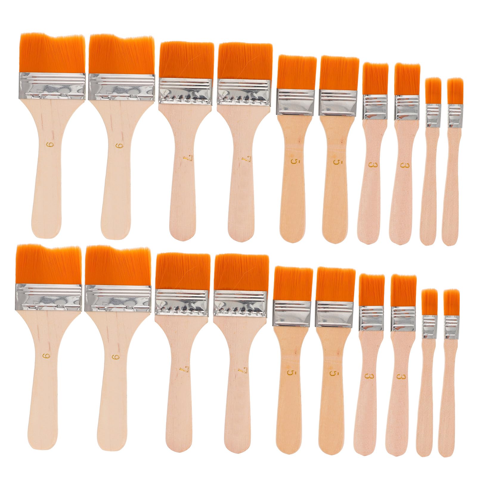Pinceau à Dessin en Bois pour Garçon et Filles et Adultes, Lot de 50 Pièces