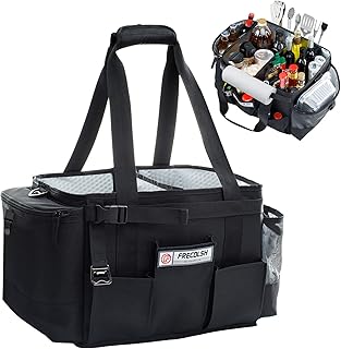 Large Grill Caddy-BBQ/Tailgating Accessories, BBQ/Camping Caddy -Blackss...