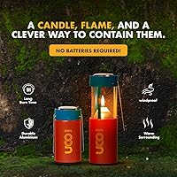 Vista 2 de UCO Original Candle Lantern Kit – Aluminum Camping Lantern with 2 Emergency Candles, Light Reflector & Cocoon Case – Windproof Survival Lantern for