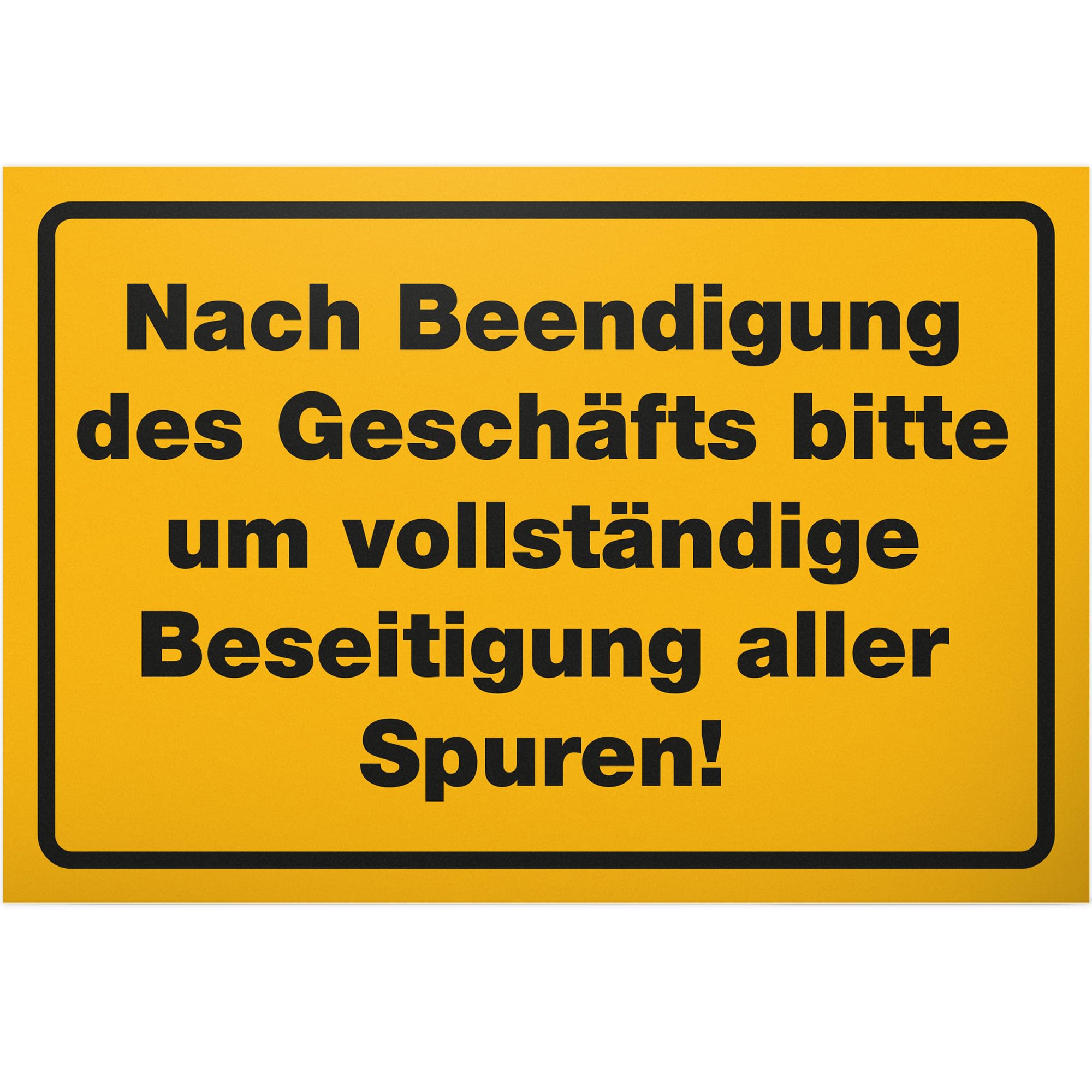 DankeDir! Elimination Traces, Plastic Sign 30 x 20 cm