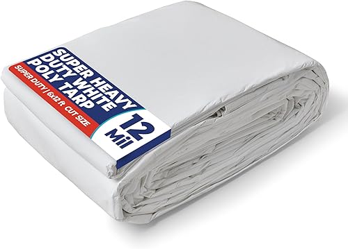 Miniatura 8 de Tarps Now Lonas de polietileno impermeables, (10 x 15 pies) con ojales de aluminio para interiores y exteriores, cubierta de hoja súper resistente,