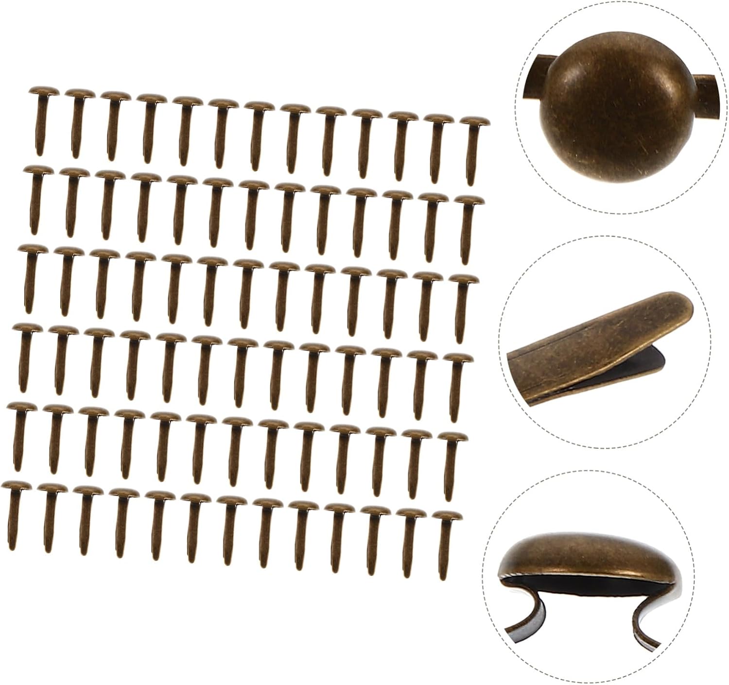 ETHZZLE 200Pcs Mini Brads Iron Handmade Solid Color Fasteners for Scrapbooking DIY Craft Tone Nails for Crafting and Art Projects