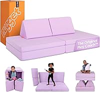 Vista 14 de Nugget - El sofá de juego original para niños - Sofá modular de espuma infantil para sala de juegos, imaginación y juego creativo de extremos Bambú