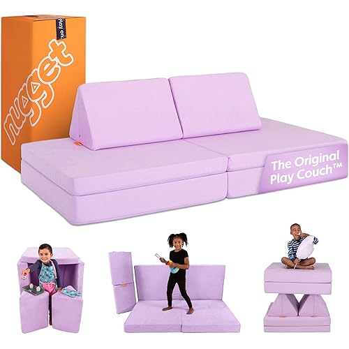 Nugget - The Original Play Couch for Kids - Modular Foam Children's Sofa for Playroom, Imagination, & Creative Open Ended Play - Washable & Convertible Playroom Furniture, Moonshot