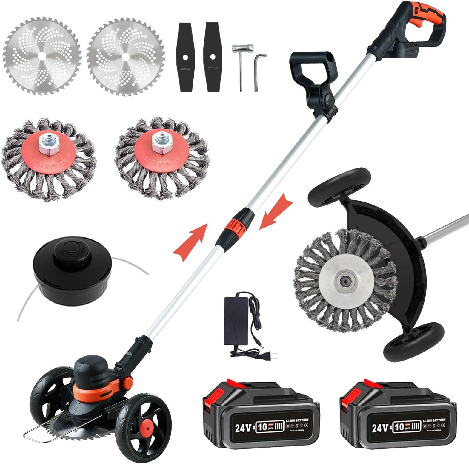 KUZUPRO Akku Rasentrimmer 21V - Kabellos Mit 2 Akkus & Bürstenlosem Motor