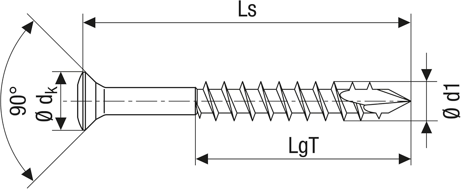 Spax T-Star Plus – Exterior Screw, Small Head, T Cut, Partial Thread, Stainless Steel A2, 1.4567 – 0467000400403, 467000501003
