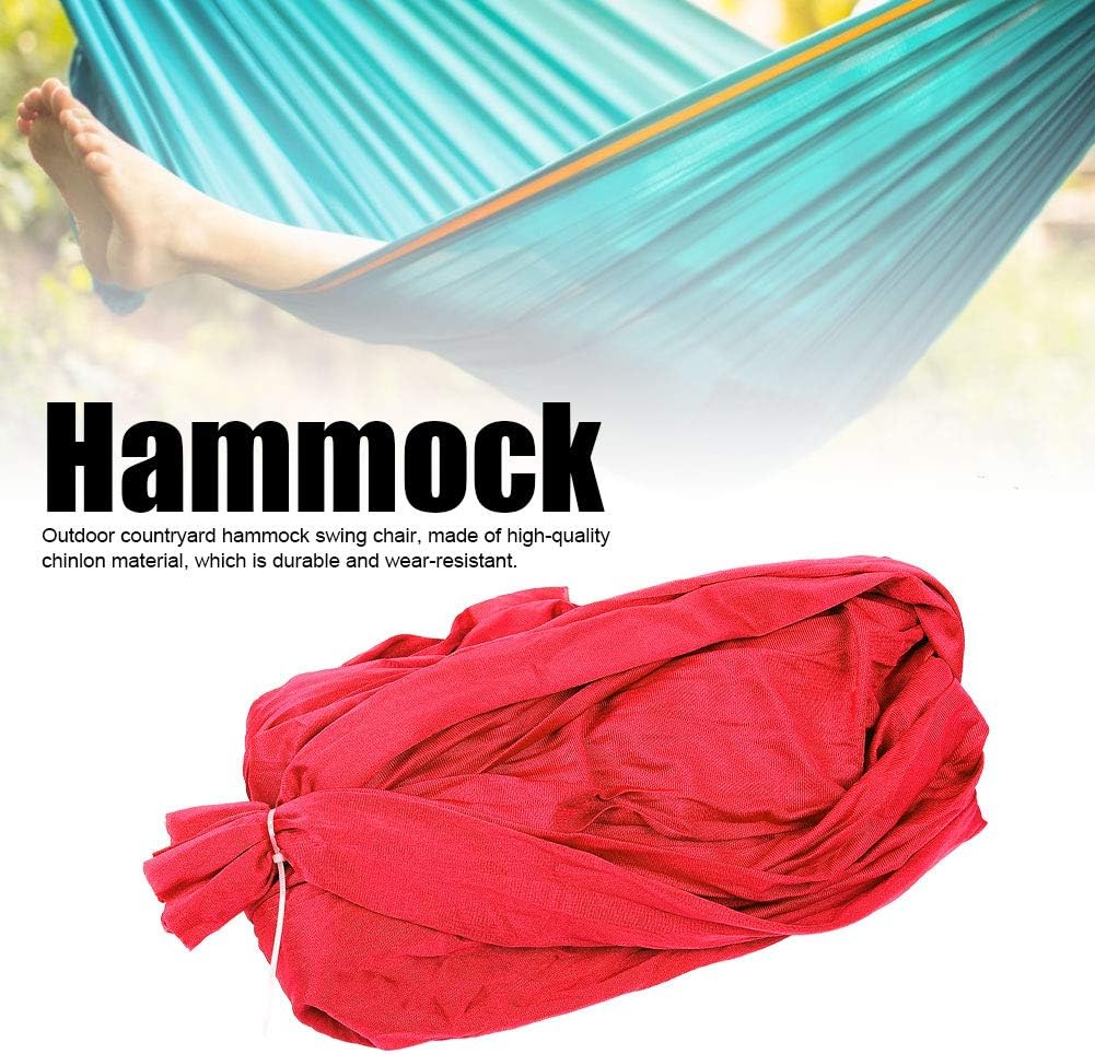 Hammock Outdoor Portable Garden Courtyard Hanging Swing Hammock Chair Set for Children Kid(1.5m-Red)