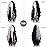 WECAN Black and White Wig-Long White and Black Wigs for Women Natural Wavy Synthetic Wig Heat Resistant Fiber Wigs for Daily Party Halloween Cosplay