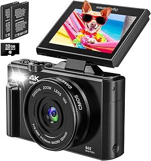 4K Digital Camera - 64MP AutoFocus Point and Shoot Digital Cameras - 3.0'' Flip Screen 18X Zoom Vlogging Camera for YouTub...
