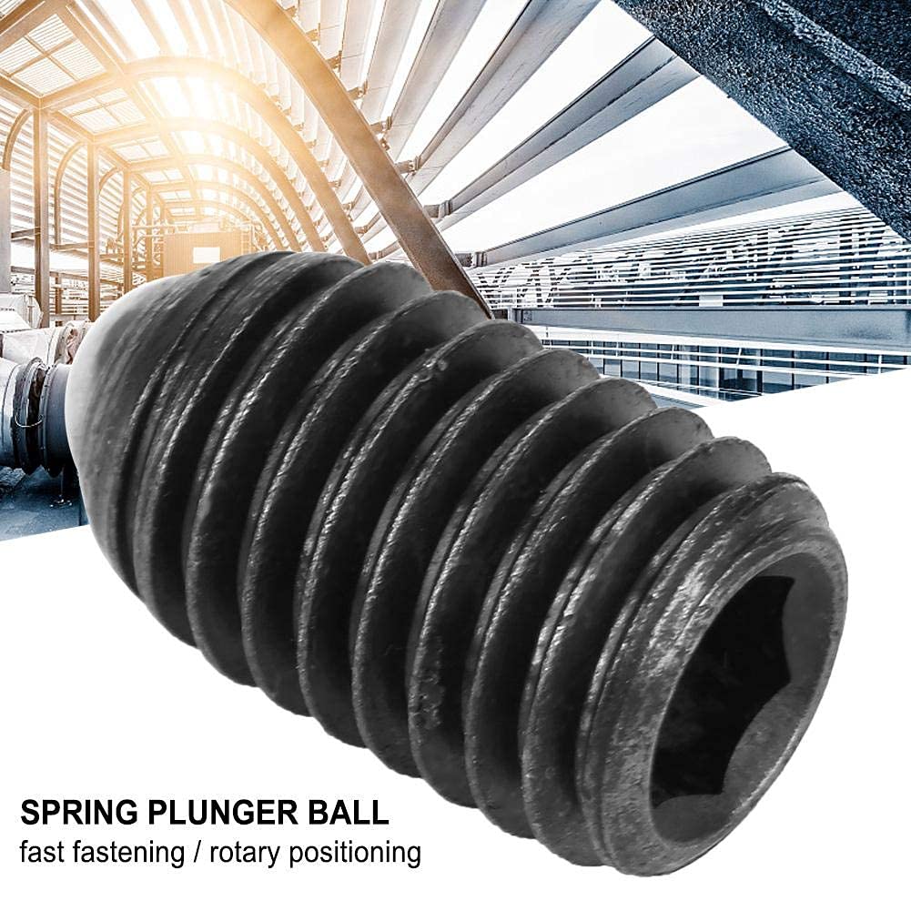 10pcs M10 Screw Thread Hex Socket Ball Spring Plungers Set Carbon Steel Ball Plunger (M10x20)