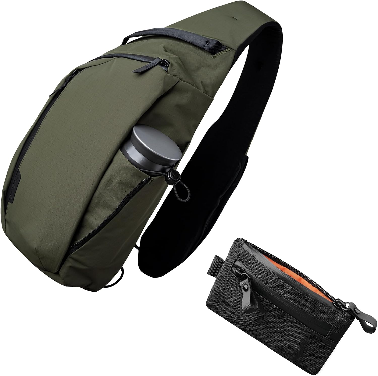 ALPAKA Metro Crossbody Right Shoulder 7.5L and Zip Pouch - Crossbody Bag Men,Sling Backpack - RFID-Blocking Small Cash and Card Zip Wallet