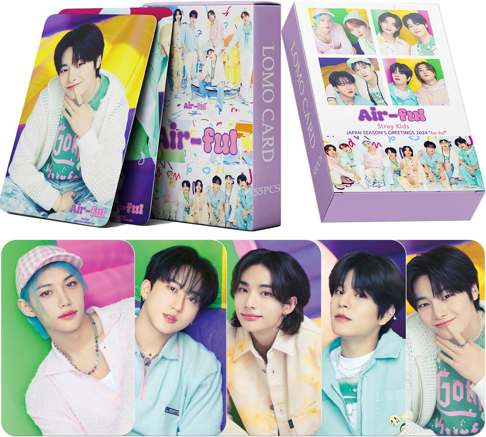 55pcs Stray Kids Photocard ATE Cards Nuovo Album Cards SKZ