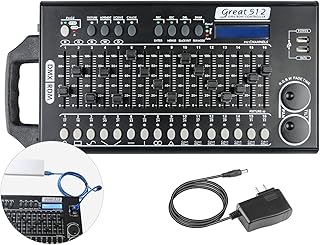 DMX 512 Stage Light Controller - 512 Channel DMX Lights Controller with Built-in Program and RDM Dip Switch Function