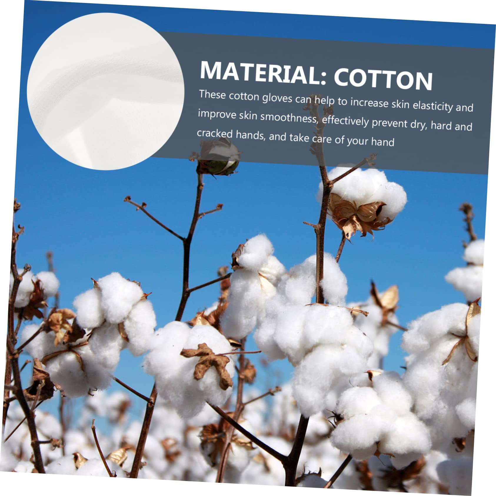 SOESFOUFU Moisturizing Gloves for Hand Skin Care Cotton Gloves for Women Dry Hand Therapy